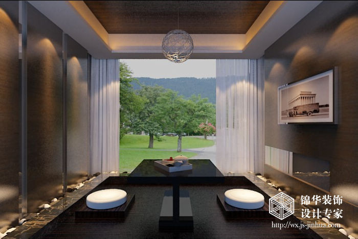 万达广场154平四室两厅两卫后现代风格效果图