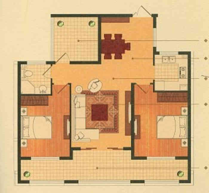 东湖公馆125平现代简约风格户型解析